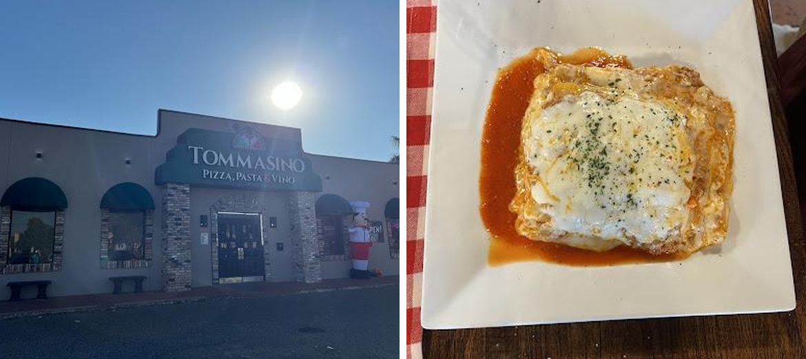TOMMASINO PIZZA, PASTA & VINO Menu